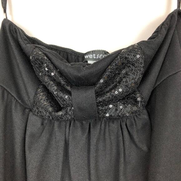 Vintage Wet Seal Womens Top S Bubble Hem Sequin Strapless Fairygoth Whimsigoth - Picture 3 of 5